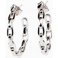 Addicted 2 Women's Concordia Silver Stud Chain Earrings