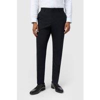 Ted Baker Men's Flat Fronted Slim Fit Suit Trousers in Black | Size: 44R