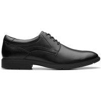 Clarks Men's Eldredge Plain Black Leather Oxford Shoes, Lace Up | Size: 11-Wide Fit