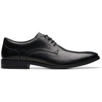 Clarks Men's Brandon Lace Black Leather Derby Shoes, Lace Up | Size: 8.5-Standard Fit