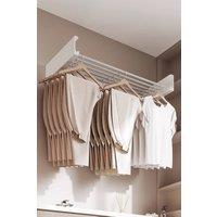 Living and Home 5-Rod Space-Saving Wall Mounted Towel Drying Rack in White