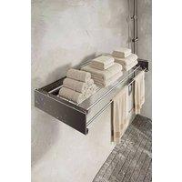 Living and Home 5-Rod Space-Saving Wall Mounted Towel Drying Rack in Black