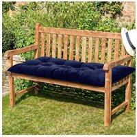 Living and Home All-Weather Bench Pad Outdoor Tufted Seat Cushion in Blue