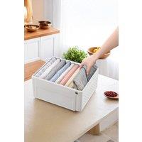 Living and Home 2pcs Collapsible Expandable Storage Bin Organizer in White