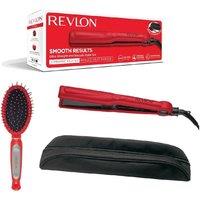Revlon ULTRA STRAIGHT STYLER WITH BRUSH & POUCH - RVST2176GPUK in Red