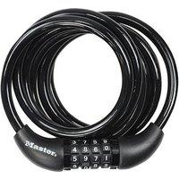 Master Lock Self Coiling Combination Cable 1.8M X 8Mm in Black
