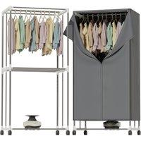 DMD Collective Hang'n'Dry Electric Clothes Airer Dryer 2 Tier Clothes Wardrobe DMDED1 in Grey
