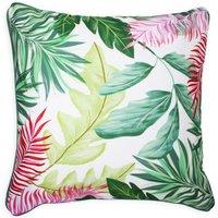 Peggy Wilkins Water Resistant Outdoor Cushion Tropical Pink & Green | Size: 45 cm x 45 cm