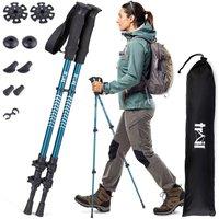 Trail Outdoor Leisure Trail Telescopic Walking Poles 2 Pack Fliplock Aluminium Hiking in Teal