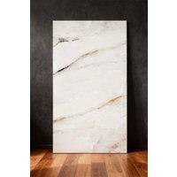 Groundlevel Self Adhesive Marble Effect Tiles in White | Size: 50 Pieces
