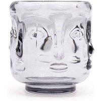 Serenityy Buddha Faces Candle Jar - Midnight Grey in Mid Grey