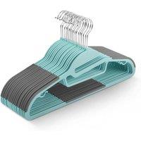 Keplin 20 Pack Non-Slip Hangers - Durable, Slimline Design with 360 Swivel in Teal
