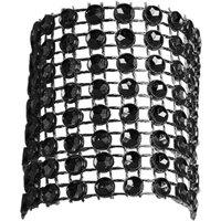Neel Blue Set of 10 Napkin Rings Holder Stripe Buckle for Table Decoration, 13cm x 4cm in Black | Size: 13 cm x 4 cm