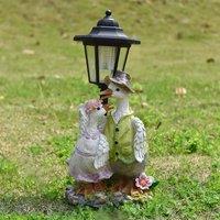 Quipulse Solar Vintage Street Lamp Color Couple Duck Light in White