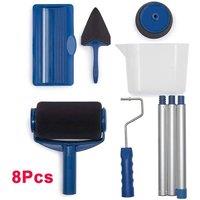 SPETLEK Paint Runner Pro Roller 8Pcs Brush Set Room Painting Wall in Blue | Size: 10000mm x 520mm