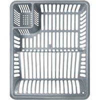 SPETLEK Plastic Large Kitchen Sink Dish Drainer Cutlery Silver | Size: 0.6m2
