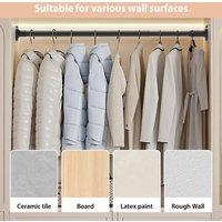 EONLION 70-120cm Shower Curtain Rail Pole in Black | Size: 100 cm