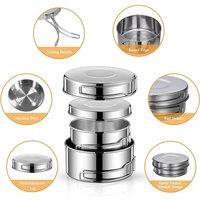 NESTLUNE Stainless Steel Cookware Set BBQ Camping Outdoor in Silver