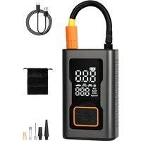 Manan 12V Digital Portable Tyre Inflator Electric Car Air Compressor Pump in Black