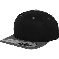 Yupoong Men's Flexfit 110 Plain Fitted Snapback Cap in Jet Black