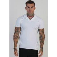 SikSilk Men's Revere Polo in White | Size: Large