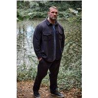 BadRhino Men's Textured Jersey Joggers in Black | Size: 2XL
