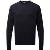 Premier Men's Knitted Cotton Crew Neck Sweatshirt in Navy | Size: 3XL
