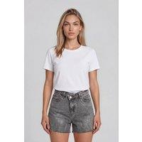 BCouture Women's Boyfriend Denim Shorts in Grey | Size: 8