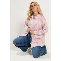 Yours Women's Carpenter Jacket in Pink | Size: 14
