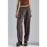 Busem Women's Wide Leg Pleated Pants in Light Brown | Size: Small