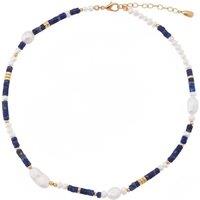 Angel Barocco Women's Lapis lazuli Baroque pearl necklace
