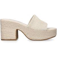 STEVE MADDEN Women's 'Trippy Cream Raffia' Heels in Beige | Size: 6