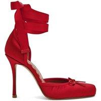STEVE MADDEN Women's 'Larina Red Satin' Fabric Heels | Size: 4