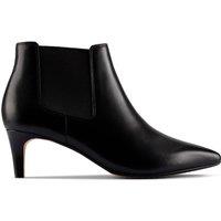 Clarks Women's Laina 55 Boot 2 Black Leather Ankle Boots | Size: 4-Standard Fit