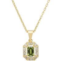 Latelita Women's Whistledown Gemstone Pendant Necklace Peridot Gold in Green