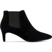 Clarks Women's Laina 55 Boot 2 Black Suede Ankle Boots | Size: 4.5-Standard Fit