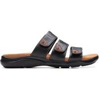Clarks Women's Kitly Walk Black Flat Sandals | Size: 4-Standard Fit