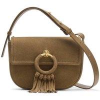 Clarks Women's Casual Cross 2 Dark Sand Suede Cross Body Bag in Beige
