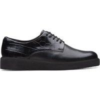 Clarks Women's Glickly Derby 2 Black Combination Derby Shoes, Lace Up | Size: 4.5-Standard Fit