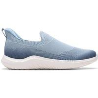 Clarks Women's Nova Aster Blue Grey Slip Ons | Size: 5-Standard Fit