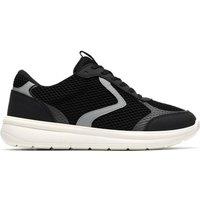 Clarks Women's Ezrinn Tie Black Combination Trainers | Size: 5-Standard Fit