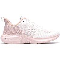 Clarks Women's Izza Knit Light Pink Combination Trainers | Size: 4-Standard Fit