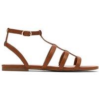 Clarks Women's Kediri Glad Tan Flat Sandals in Brown | Size: 3-Standard Fit