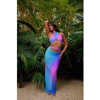 Moda Minx Women's Purple Rain Maxi Skirt | Size: Medium/Large
