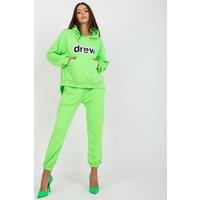Love Lace Women's Hooded Sweatshirt & Jogger Pants Set Style 172649 in Lime