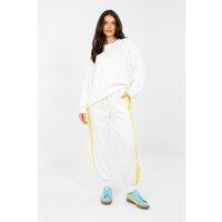 Love Lace Women's Stylish Hoodie & Trousers Tracksuit Set in White