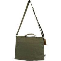 KDMD Women's Olive Cotton Canvas Laptop Messenger Bag With Organizer