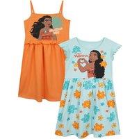 Disney Girl's Moana Pack Of 2 Summer Dresses in Blue | Size: 2-3 Years