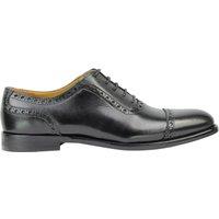 XPOSED Men's Premium Real Leather Lace Up Formal Brogues in Black | Size: 8