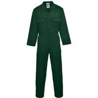 Portwest Men's Euro Work Polycotton Coverall (S999) Workwear Pack of 2 in Bottle Green | Size: 2XL